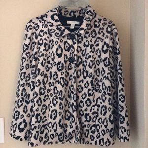 Velvet babydoll cheetah print spring jacket